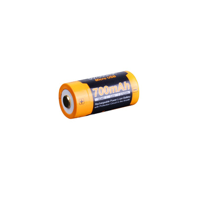 Fenix 16340 700mAh USB Rechargeable Battery, ARB-L16-700UP Micro USB Port, Lithium Ion Rechargeable Battery