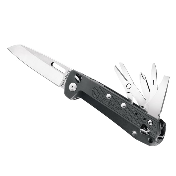 Leatherman FREE Series, Leatherman K4 Pocket Outdoor Knife & Multi Tool, EDC Compact Foldable Knife by Leatherman, 420HC Straight Blade, Pry Tool, Awl, phillips screwdriver, Spring-action Scissors, Buy Leatherman Tools Online in India at LightMen