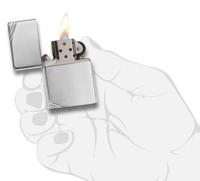 Zippo Vintage High Polish Chrome With Slash Lighter in India, Wind Proof Pocket Size Lighters Online, Best Pocket Size Best Lighter in India, Zippo India