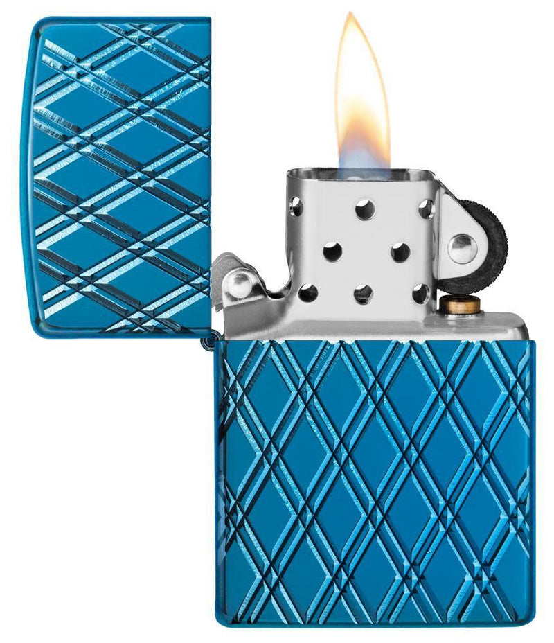 Zippo Armor High Polish Blue Diamonds Lighter  in India, Wind Proof Pocket Size Lighters Online, Best Pocket Size Best Lighter in India, Zippo India
