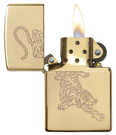 Zippo Tattoo Tiger Design Lighter  in India, Wind Proof Pocket Size Lighters Online, Best Pocket Size Best Lighter in India, Zippo India