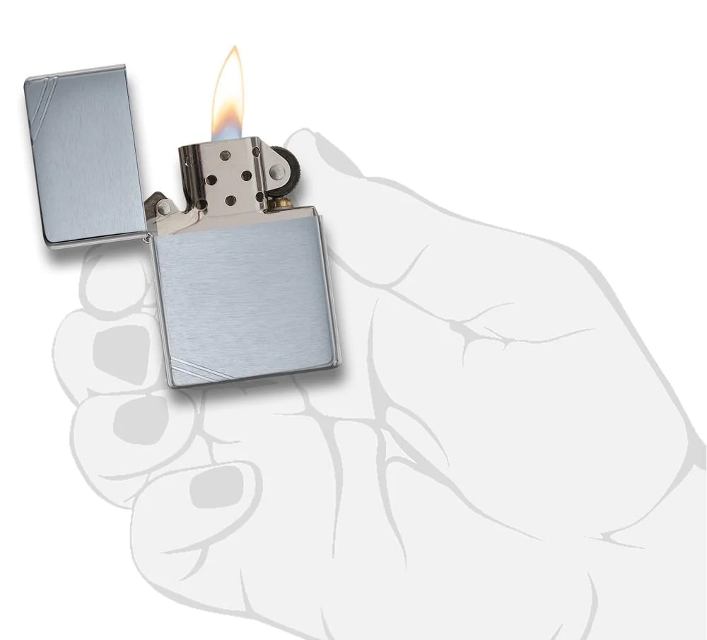Zippo Vintage Brushed Finish Chrome - Buy Zippo In India with