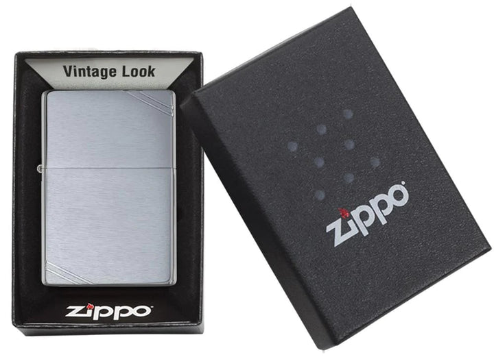 Zippo Vintage Brushed Finish Chrome - Buy Zippo In India with