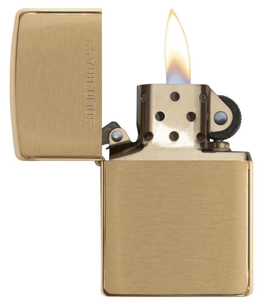 【値下げ中】zippo Hang Loose SOLID BRASS Zippo Regular Brushed finish w Solid Brass - Buy Zippo In India