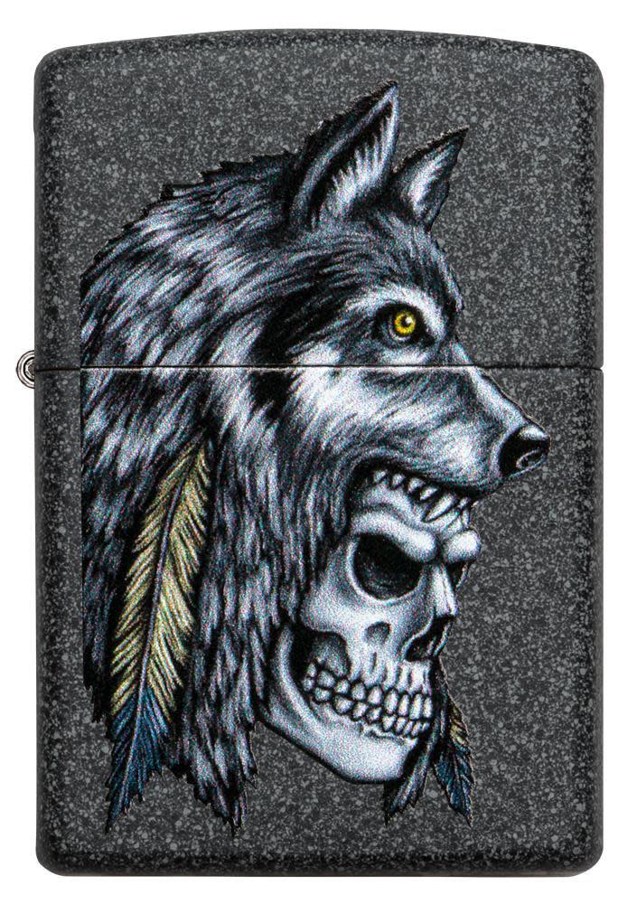 Zippo Wolf Skull Feather Design Lighter  in India, Wind Proof Pocket Size Lighters Online, Best Pocket Size Best Lighter in India, Zippo India