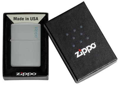 Zippo Flat Grey with logo in India, Wind Proof Pocket Size Lighters Online, Best Pocket Size Best Lighter in India, Zippo India