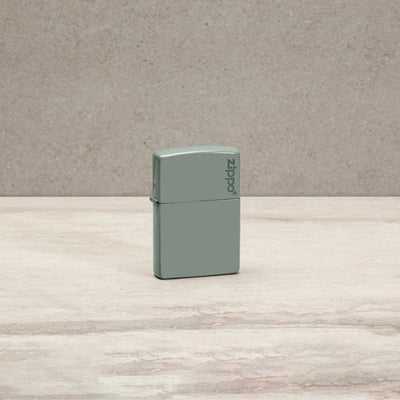 Zippo Sage Green with Logo Lighter in India, Wind Proof Pocket Size Lighters Online, Best Pocket Size Best Lighter in India, Zippo India