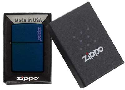 Zippo Classic Navy Matte with Logo Lighter in India, Wind Proof Pocket Size Lighters Online, Best Pocket Size Best Lighter in India, Zippo India