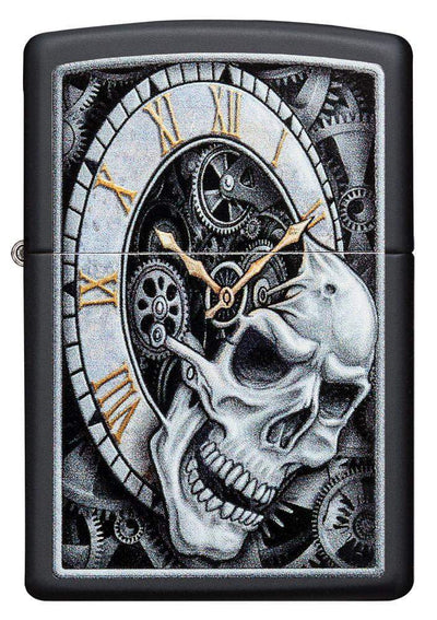 Zippo Skull Clock Design Lighter in India, Wind Proof Pocket Size Lighters Online, Best Pocket Size Best Lighter in India, Zippo India