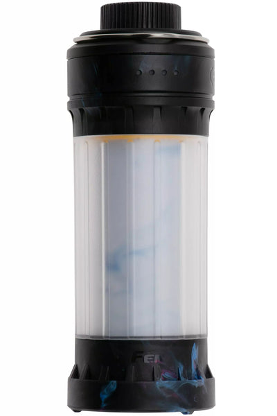 Fenix CL22R rechargeable camping lantern with white and red light modes, magnetic base, hanging hook, USB-C charging, water-resistant body, and multiple brightness settings, ideal for outdoor adventures and emergencies