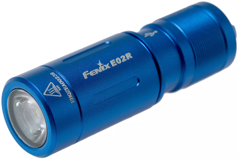 Fenix E02R LED Keychain Light, Compact Mini Keychain Torch, 200 Lumens EDC Rechargeable Small Torch, Thumb Size Powerful Torch Light for Outdoors