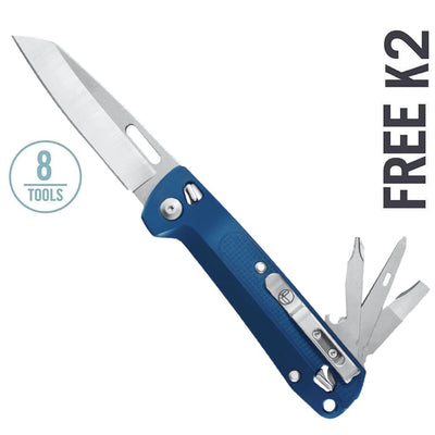 Leatherman FREE Series, Leatherman K2 Pocket Outdoor Knife & Multi Tool, EDC Compact Foldable Knife by Leatherman, 420HC Straight Blade, Pry Tool, Awl, phillips screwdriver, Buy Leatherman Tools Online in India at LightMen
