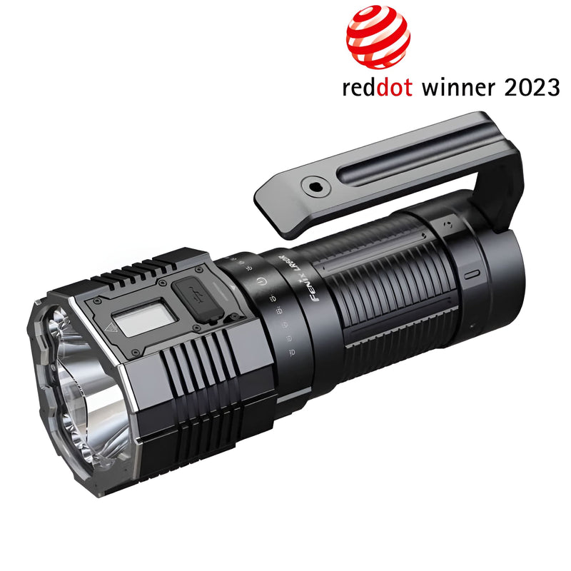 Fenix LR60R LED powerful searchlight with output of 21000 Lumens & Beam Distance of 1085 meters now available in India on LightMen