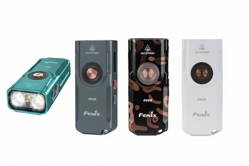Fenix E06R UV Torch + Red Laser Keychain