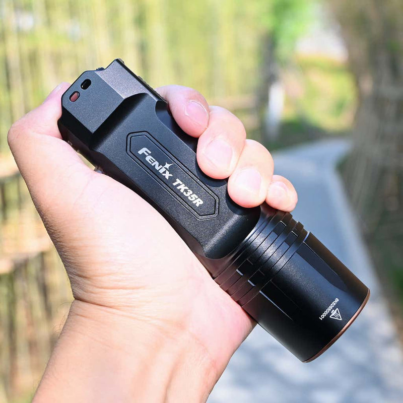 Fenix TK35R Powerful High performance Torch light for outdoors, 5800 Lumens. White LED + UV Light. Rechargeable Searchlight