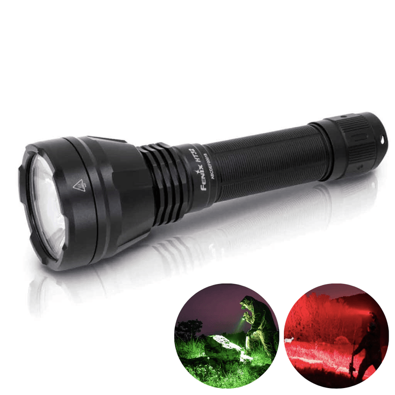 Fenix HT32 LED Torchlight in India, Tri-Color Rechargeable torch with white, red and green LEDS