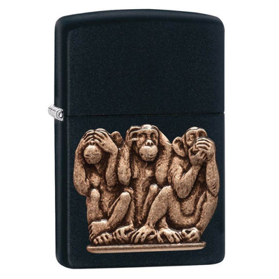 Zippo Three Monkeys Lighter in India, Wind Proof Pocket Size Lighters Online, Best Pocket Size Best Lighter in India, Zippo India