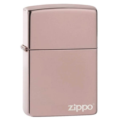 Zippo Lasered High Polish Rose Gold with Logo Lighter in India, Wind Proof Pocket Size Lighters Online, Best Pocket Size Best Lighter in India, Zippo India