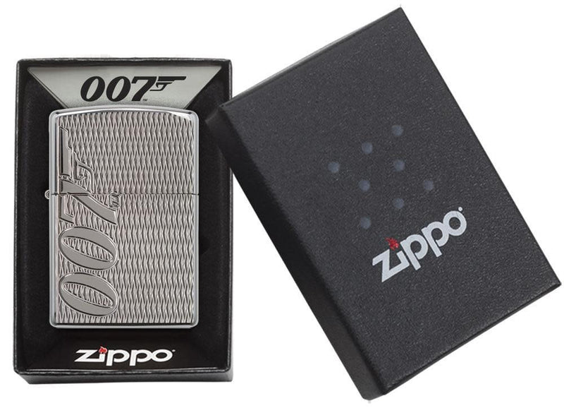 Zippo Armor James Bond BT 7 Logo Lighter in India, Wind Proof Pocket Size Lighters Online, Best Pocket Size Best Lighter in India, Zippo India