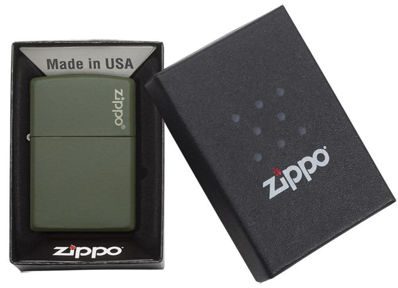 Zippo Green Matte with Logo Lighter in India, Wind Proof Pocket Size Lighters Online, Best Pocket Size Best Lighter in India, Zippo India