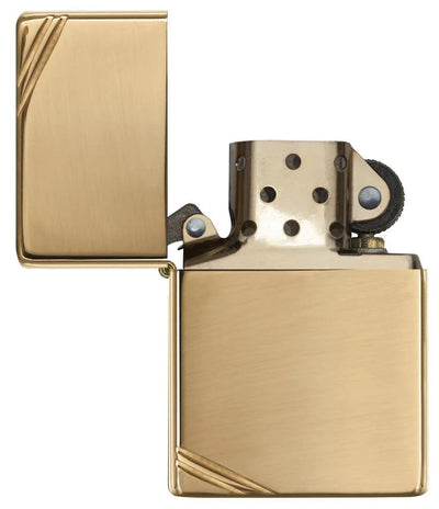 Zippo High Polish Brass Vintage with Slashes Lighter in India, Wind Proof Pocket Size Lighters Online, Best Pocket Size Best Lighter in India, Zippo India