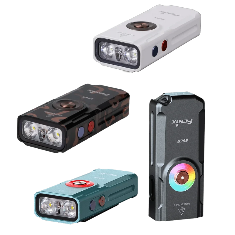 Fenix E06R UV Torch + Red Laser Keychain
