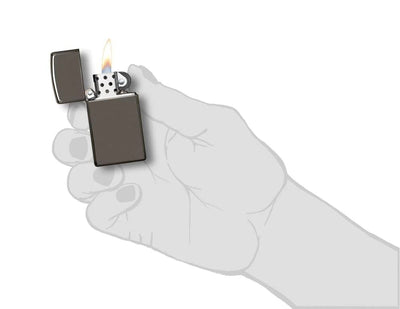 Zippo Slim Black Ice  in India, Wind Proof Pocket Size Lighters Online, Best Pocket Size Best Lighter in India, Zippo India