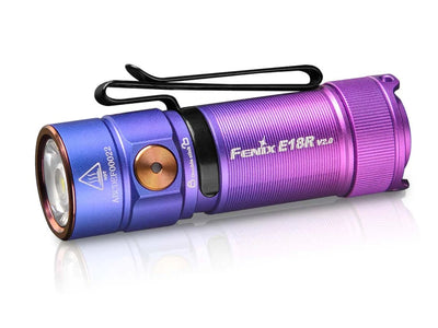 Fenix E18R V2 with a output of 1200 Lumens and beam distance of 146 meters ultra compact EDC torchlight now available in India