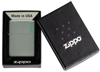 Zippo Sage Green with Logo Lighter in India, Wind Proof Pocket Size Lighters Online, Best Pocket Size Best Lighter in India, Zippo India