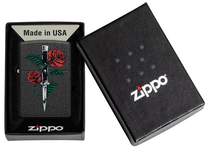 Zippo Rose Dagger Tattoo Design Lighter in India, Wind Proof Pocket Size Lighters Online, Best Pocket Size Best Lighter in India, Zippo India