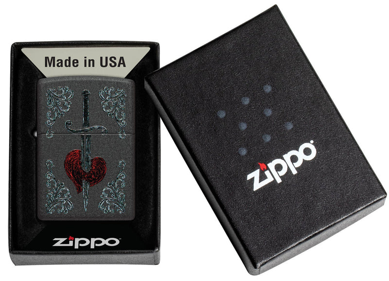 Zippo Heart Dagger Tattoo Design Lighter in India, Wind Proof Pocket Size Lighters Online, Best Pocket Size Best Lighter in India, Zippo India