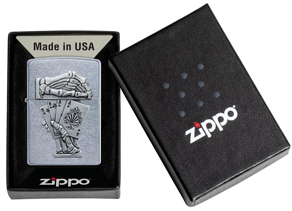 Zippo Dead Man's Hand Emblem - Buy Zippo In India with Engraving
