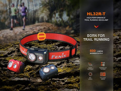 Fenix HL32R-T Trailing running outdoor Rechargeable Headlamp, 800 Lumens Lightweight for EDC work 