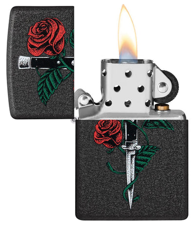 Zippo Rose Dagger Tattoo Design Lighter in India, Wind Proof Pocket Size Lighters Online, Best Pocket Size Best Lighter in India, Zippo India