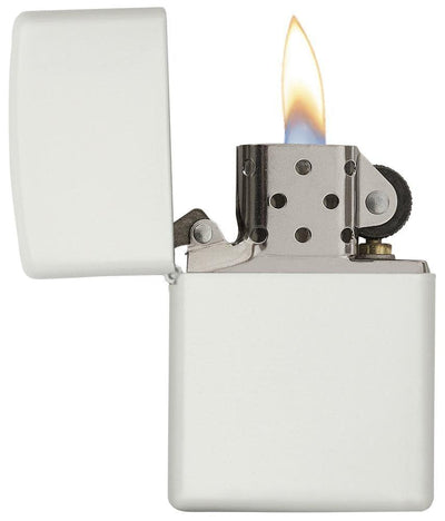Zippo 214 Classic White Matte Lighter in India, Genuine Zippo windproof Refillable lighter at Lightmen