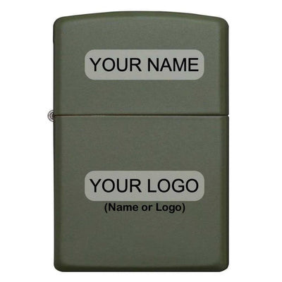 Zippo Classic Green Matte Lighter in India, Personalised Zippo Lighter, Name Engraving on your Zippo In India