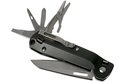 Leatherman FREE Series, Leatherman K4 Pocket Outdoor Knife & Multi Tool, EDC Compact Foldable Knife by Leatherman, 420HC Straight Blade, Pry Tool, Awl, phillips screwdriver, Spring-action Scissors, Buy Leatherman Tools Online in India at LightMen