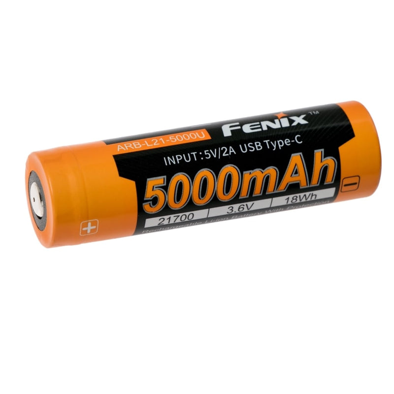 Batterie 21700 3.6V 5000mAh Rechargeable USB-C Fenix