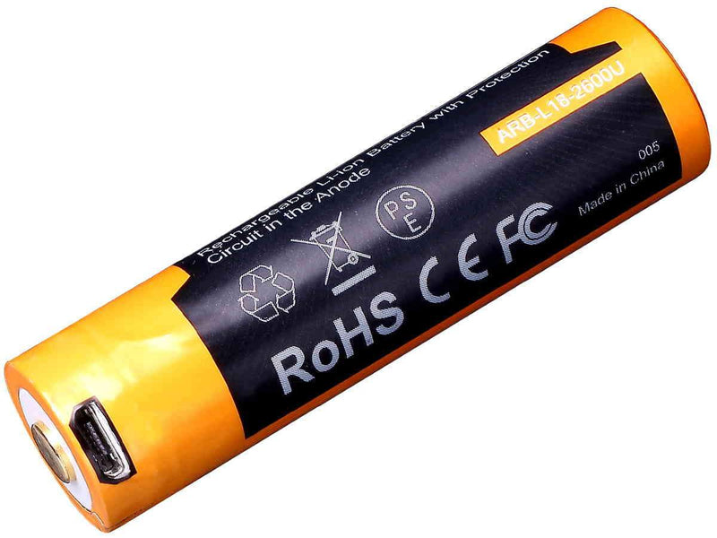 BuyFenix 18650 2600mAh Rechargeable Li-ion USB Battery Online in India –  LightMen