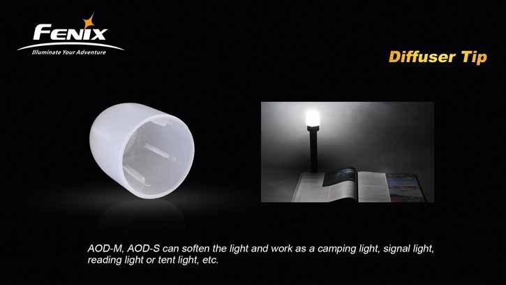 Fenix AOD Diffusers for ED Torchlights in India, Filter for Diffused Light in Outdoors, Accessory for LED torch, Diffuser Tip