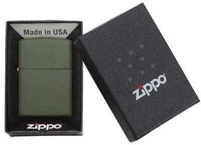 Zippo 221 Classic Green Matte Lighter in India, Genuine Zippo windproof Refillable lighter at Lightmen