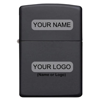 Zippo Classic Black Matte Lighter in India, Personalised Zippo Lighter, Name Engraving on your Zippo In India
