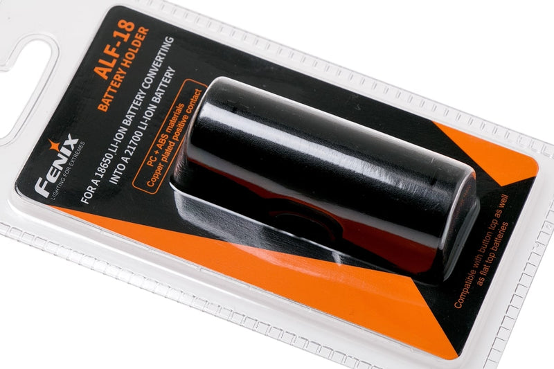 Buy Fenix ALF 18 Battery Holder, Fenix 18650 LI-ion Battery Converter to 21700 Battery, Fenix PD36R TK22UE HT18 Battery Compatible, ALF-18