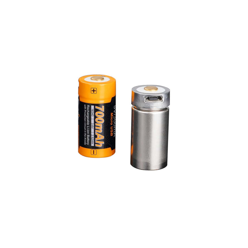 Fenix 16340 700mAh USB Rechargeable Battery, ARB-L16-700UP Micro USB Port, Lithium Ion Rechargeable Battery