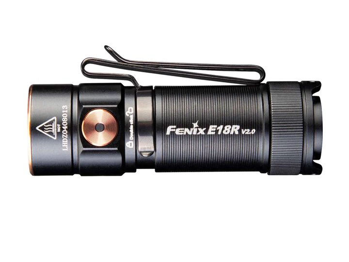 Fenix E18R V2 with a output of 1200 Lumens and beam distance of 146 meters ultra compact EDC torchlight now available in India