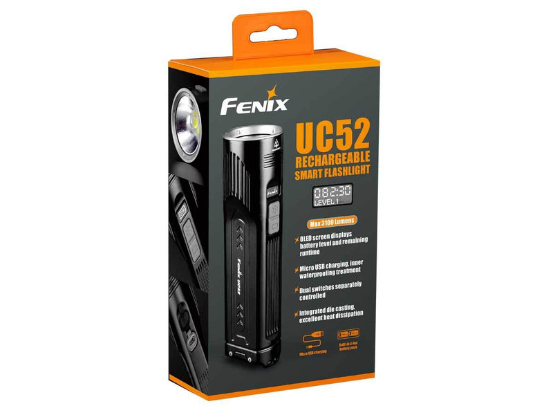 Fenix UC52, 3100 Lumens Searchlight, USB Rechargeable Flashlight, High Performance Flashlight in India, Fenix LED Flashlight