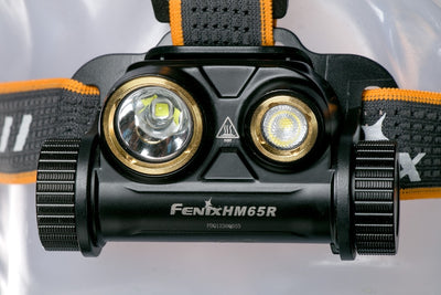 Fenix HM65R USB Type C Rechargeable LED Headlamp, Powerful Outdoor Work Headlamp with Spotlight and FloorLight LEDs