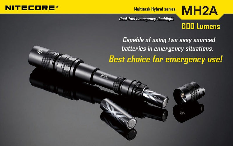 Nitecore MH2A- USB Rechargeable 2*AA Flashlight( Battery Included)