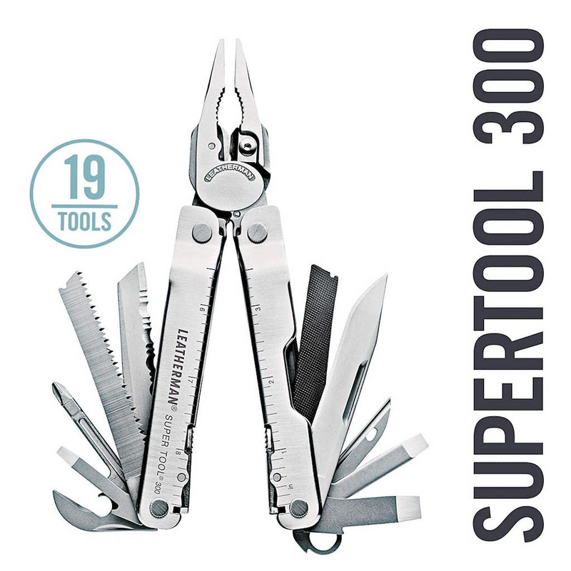 Buy Leatherman Multi Tools online in India @ LightMen, Buy Leatherman Supertool 300 Multi-Tool online in India, Heavy Duty EDC Multi-Tool for work & duty, Tools Wire stripper, Pliers, Screwdriver, Ruler, Wire cutter, Knife Serrated & Straight, Electrical Crimper and Bottle can opener