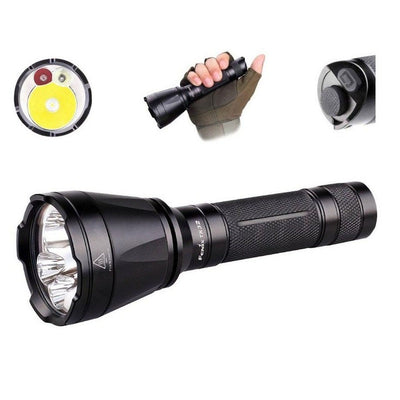 Fenix TK32 LED Flashlight in India, 1000 Lumens Powerful Light, Long range outdoor tactical torch in India, High performance Tri Color Light with Red, Green and white LEDs